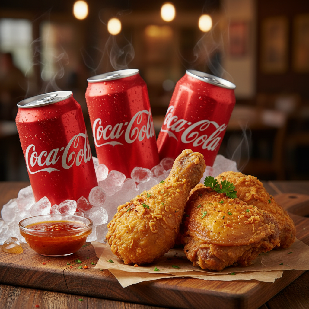4 coca và 3 gà rán