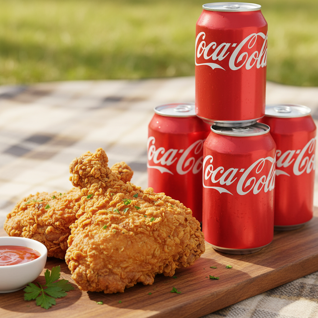 2 gà rán và 5 coca