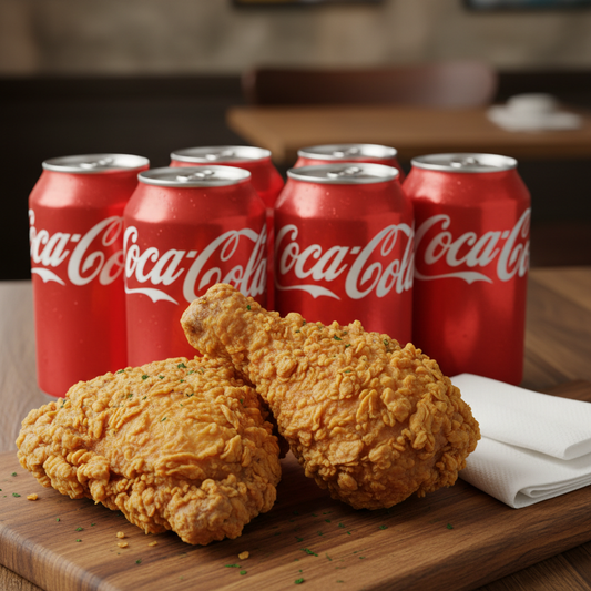 2 gà rán, 5 coca và 1 khăn giấy